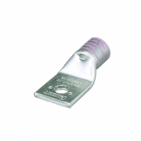 Panduit One-Hole Compression Lug, Standard Barrel, Copper, Pink LCAX500-58-6